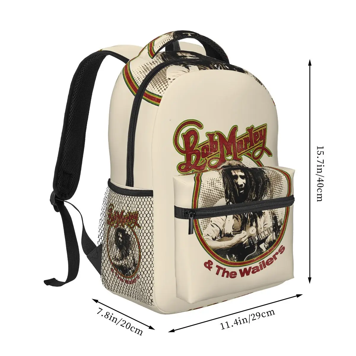 Bob Marley Rock Hip Hop Student Backpack School Bag Hiking Travel Daypack for Boys Girls Fashion Bookbag Shoulder Bags