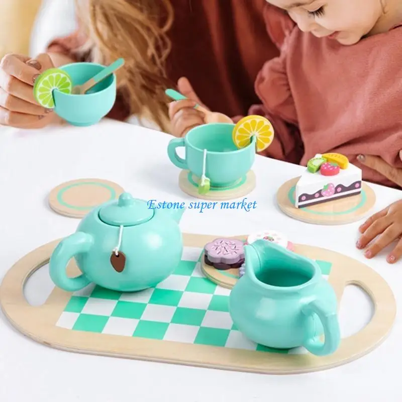 090B Kitchen Play Tea Set Kids Pretend Play Girls Role Play Party Activity Game Toy