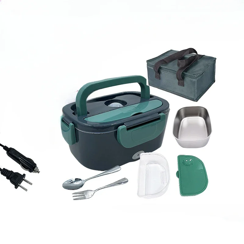 

Multifunctional Electric Lunch Box for Family Car, Dual-purpose, Waterproof, Stainless Steel, Plug-in, Water Heating
