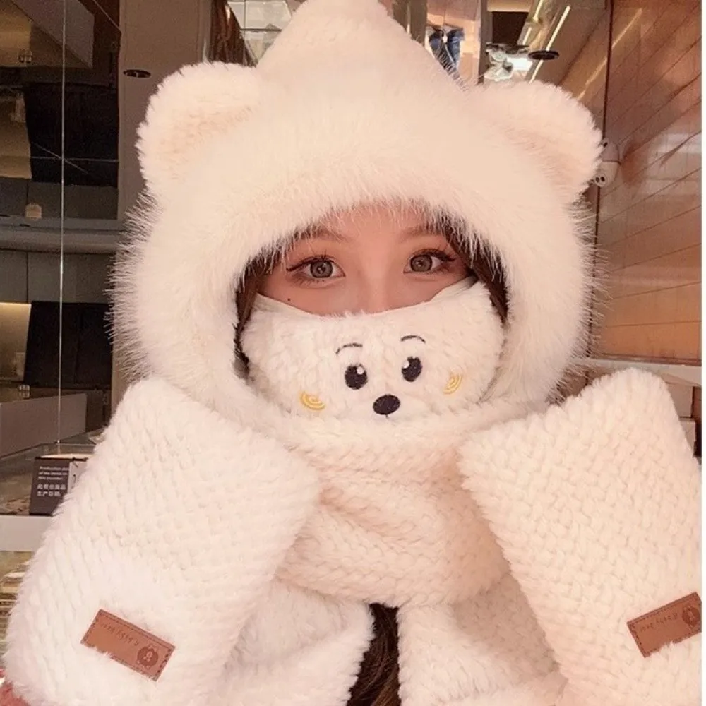 Универсальная защита ушей, теплые шапки, теплый ветрозащитный шарф, перчатки, цельные шапки, утепленная теплая защитная шапка, зимняя