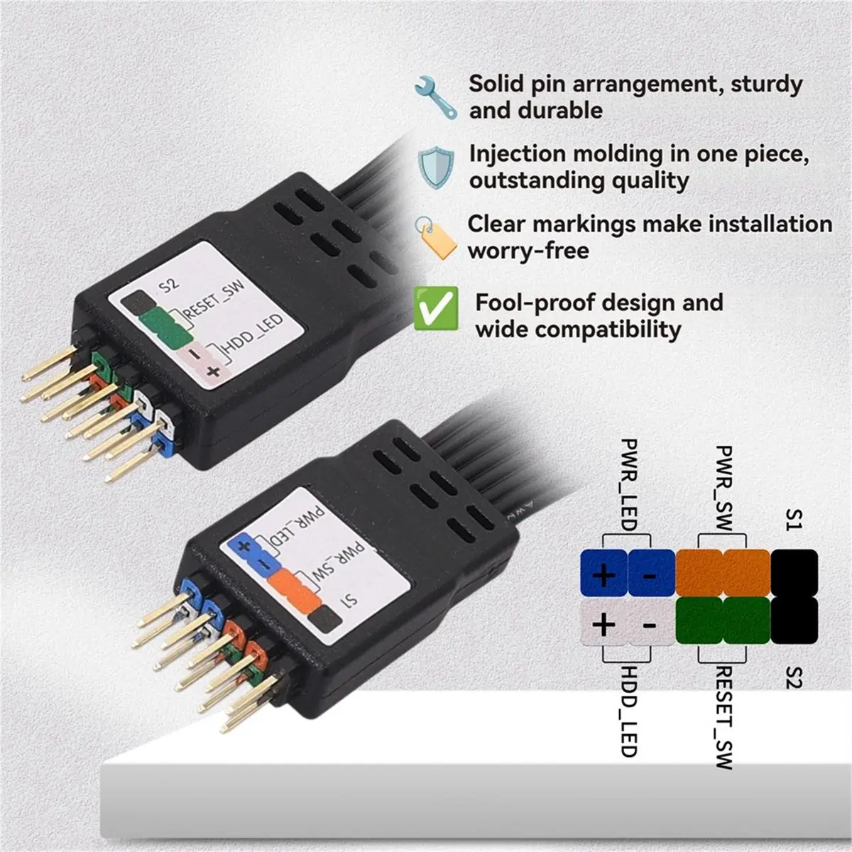 High-quality PC accessories in Stock Motherboard Switch/Indicator Light Extension Cable Foolproof