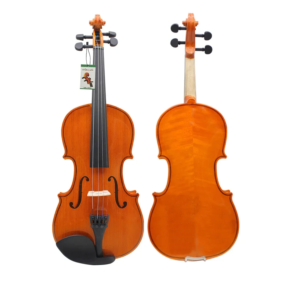 Astonvilla 4/4 Violin Spruce Acoustic Violino Natural Color Violin With Case Bow Strings Shoulder Rest Tuner Cloth High Quality