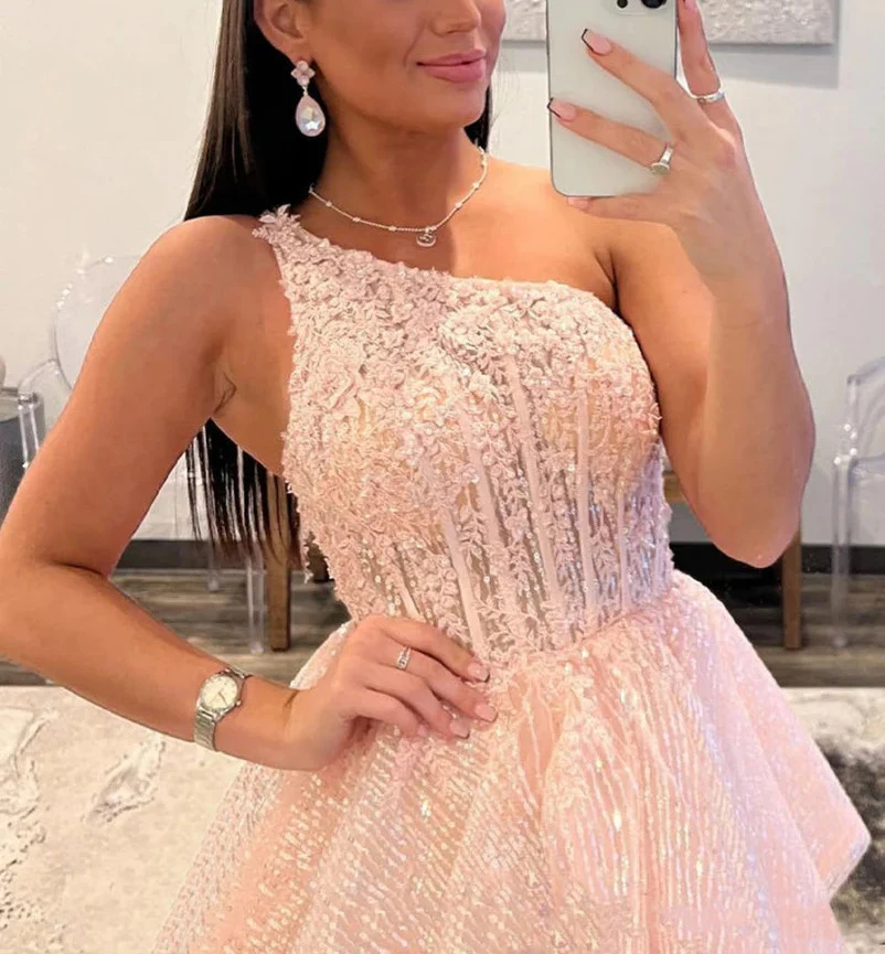 Glitzernde eine Schulter Ballkleider lange Abendkleider Seitens chlitz Abendkleid Tüll Pailletten Vestidos de Ocasión Formales