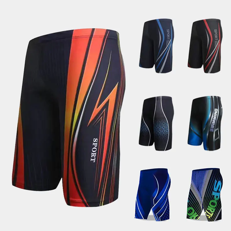 Men\'s WaterProof Surfing Swim Tights Jammer Sun Protection Outdoor Sports Swim Trunks Beach Briefs Nylon Bathing Swim Shorts