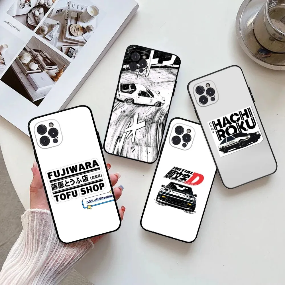 A-Anime Initial D Phone Case  for IPhone 15,14,13,12,11 Pro Max Mini 8,7 Plus SE2 X XR XS MAX Silcone Soft Covers