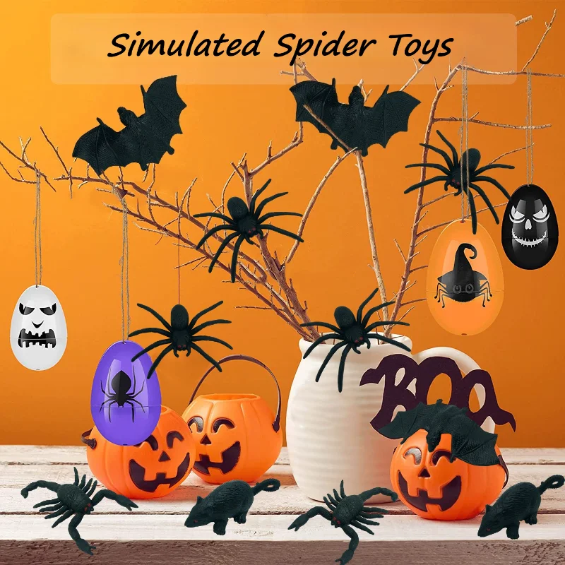 

1pcs Simulated Spider Halloween Decoration Teasing and Pranking Soft Glue Spider New Novelty Toys Scary Supplies