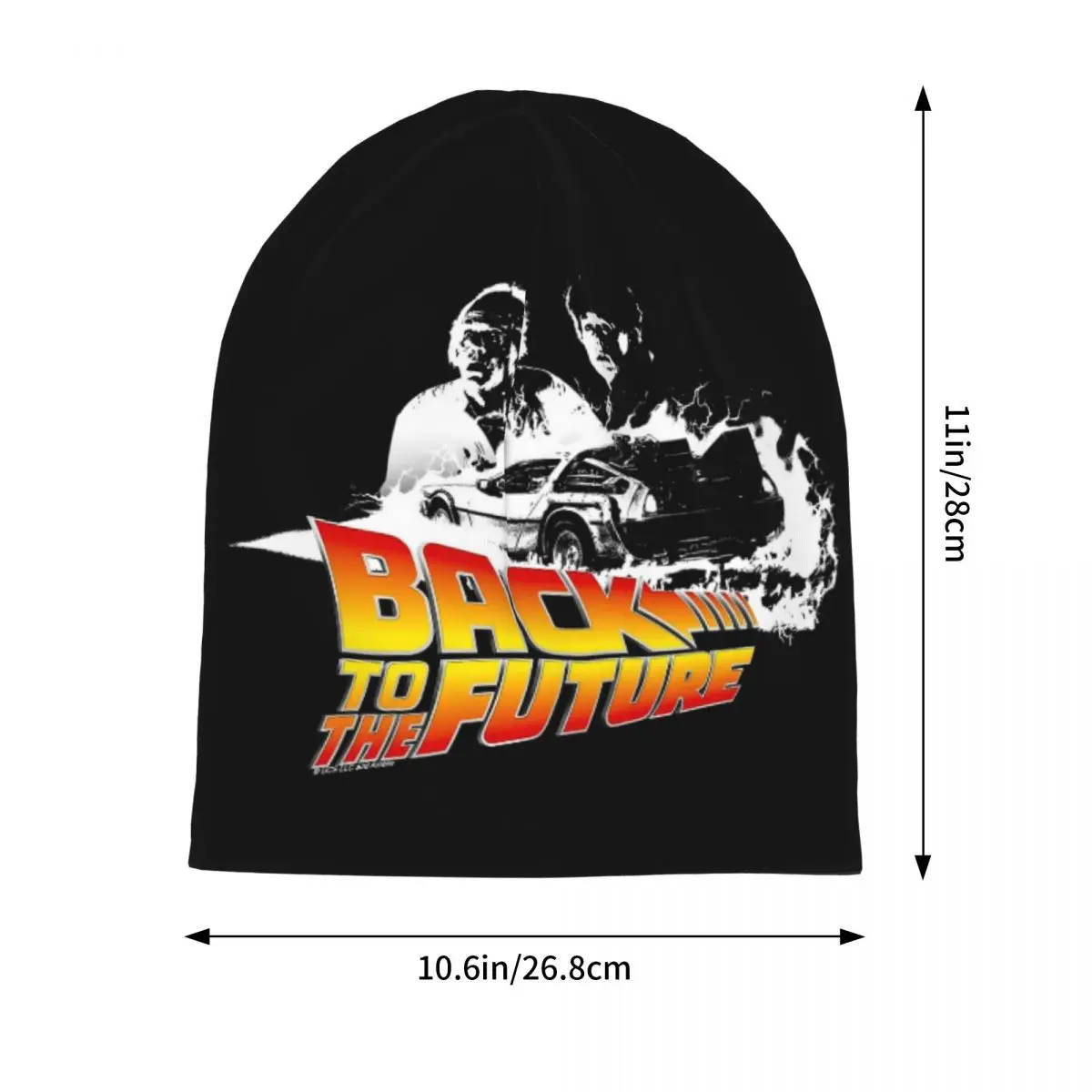 الرجعية العودة إلى المستقبل Skullies قبعة صغيرة دافئة الخريف الشتاء في الهواء الطلق قبعة محبوك بونيه قبعات للرجال النساء الكبار