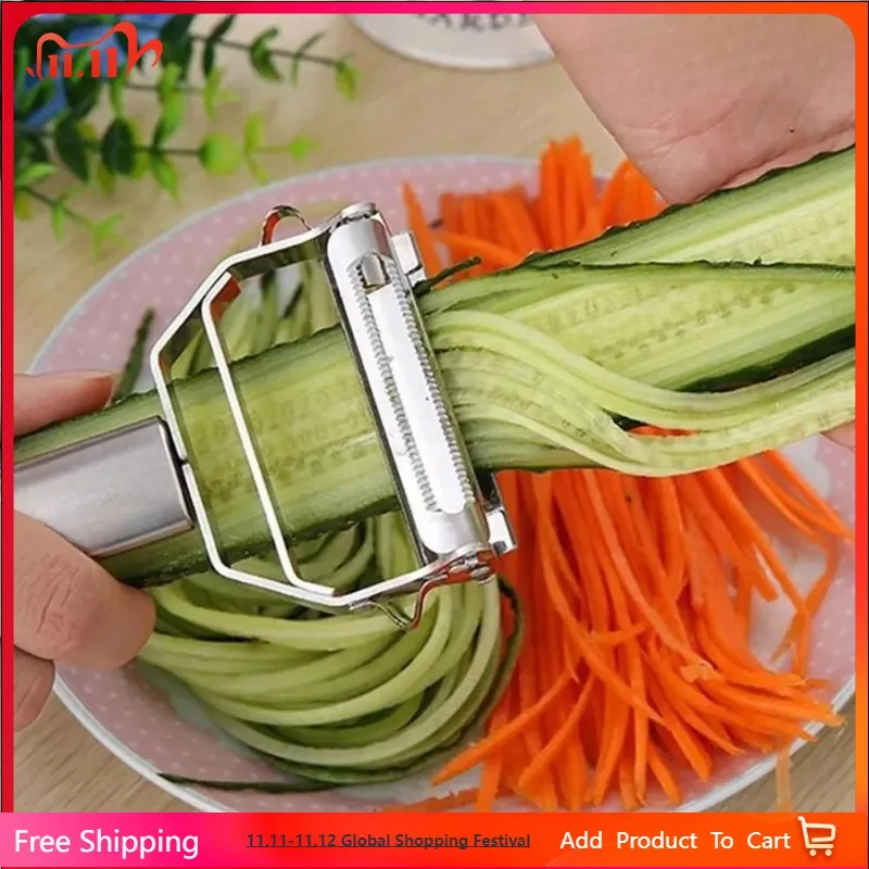 عالية الجودة الفولاذ المقاوم للصدأ البطاطس الخيار الجزرة مبشرة المطبخ متعددة الوظائف الخضار الفاكهة مقشرة الخضار القطاعة