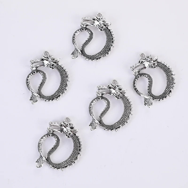 Vintage 10 pcs/lot dragon Charms Jewelry Making DIY handmade Earrings necklace bracelet Crafts