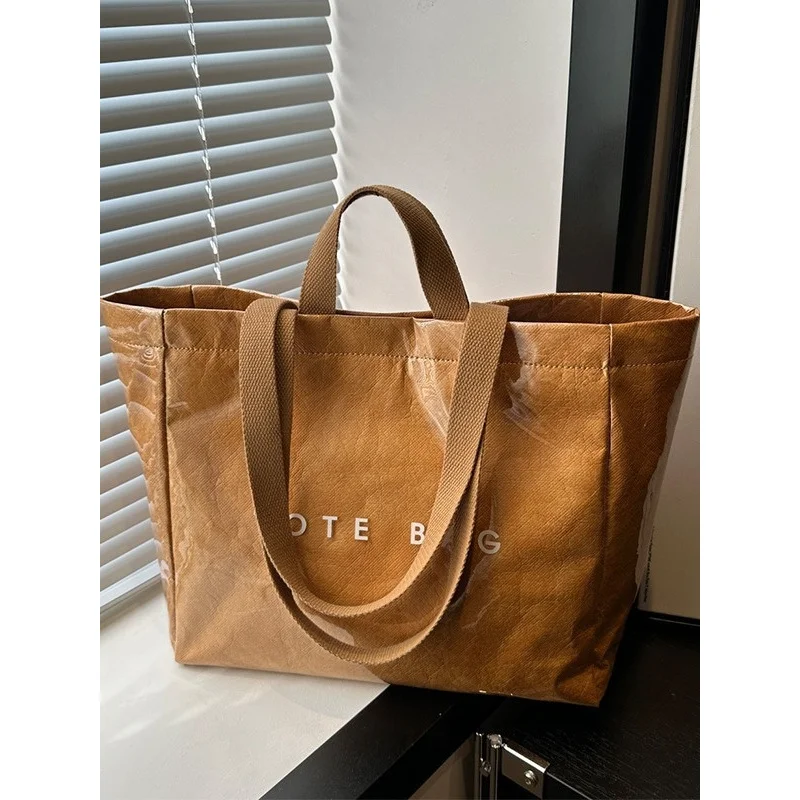 

Вместительная сумка-тоут из бумаги DuPont, модная прозрачная водонепроницаемая сумка из ПВХ, сумка для работы и поездок, сумка для мамы