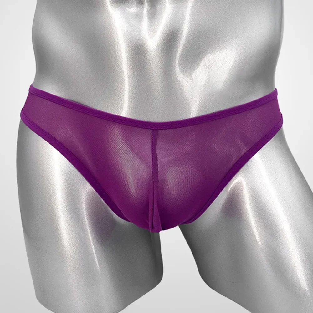 

1pc Sexy Low Waist Men's Bulge Pouch Mesh Underwear Lingerie Open Rear Briefs Thongs Shorts Male Panties