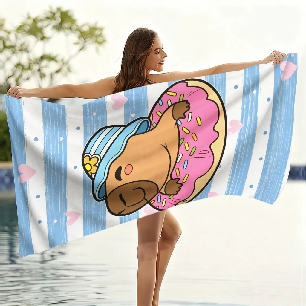 Capybara Cartoon Beach Towel Q - Towel Small Sport 评论和价格