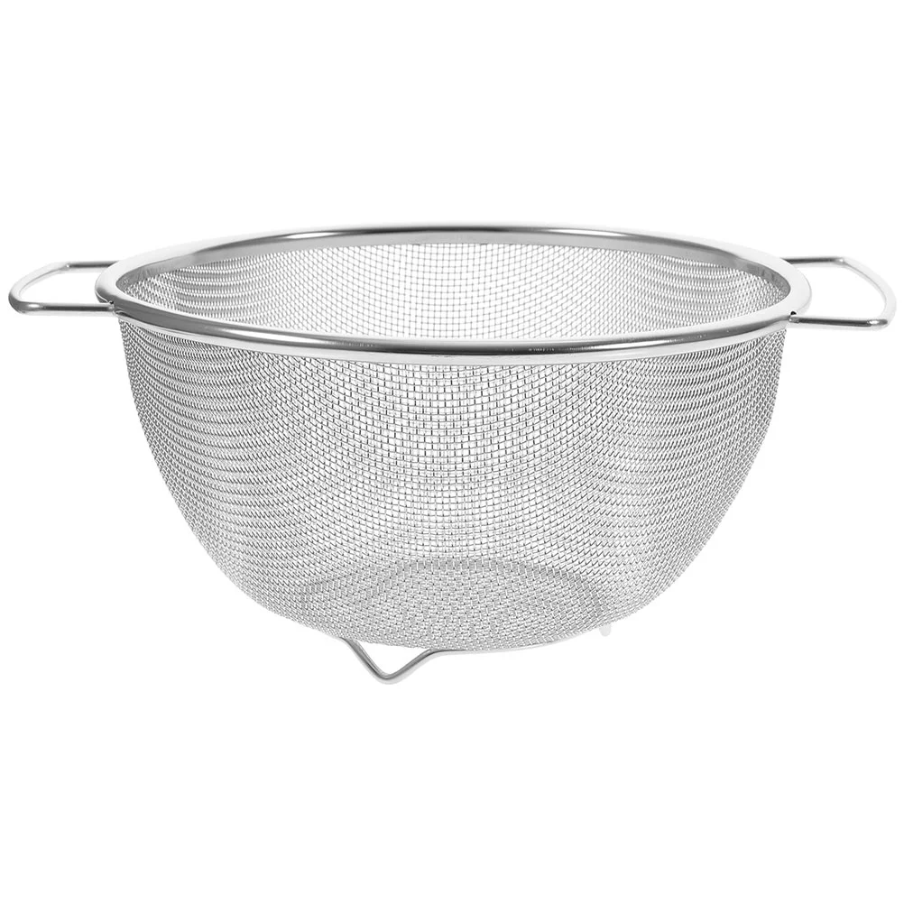 

Drain Basket Vegetable Colander with Handle Rice Rinser Strainer Wire Water Filter Pitcher Mesh Strainers Fine Seive Kitchen