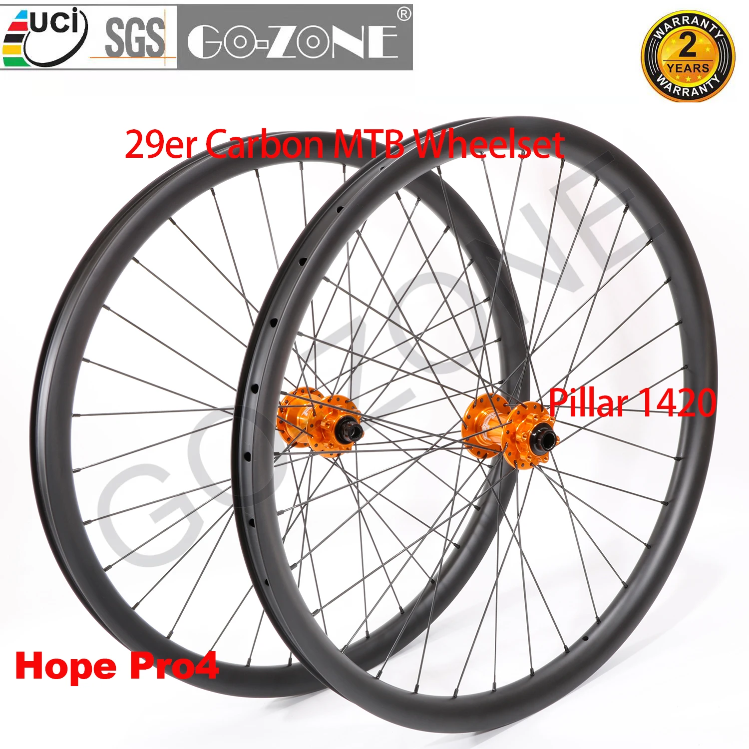 Multiple Specifications 29er Carbon MTB Wheels Hope Pro 4 Tubeless Thru Axle / Quick Release / Boost Mountain Bike Wheels