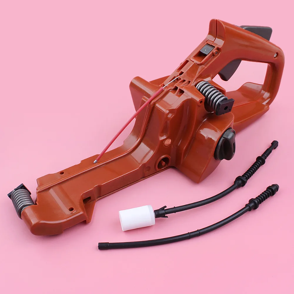 مقبض خلفي خزان الوقود الجمعية ل Husqvarna 445 445E 450 450E بالمنشار غطاء مرشح الوقود عودة خط خرطوم AV العازلة الربيع مجموعة