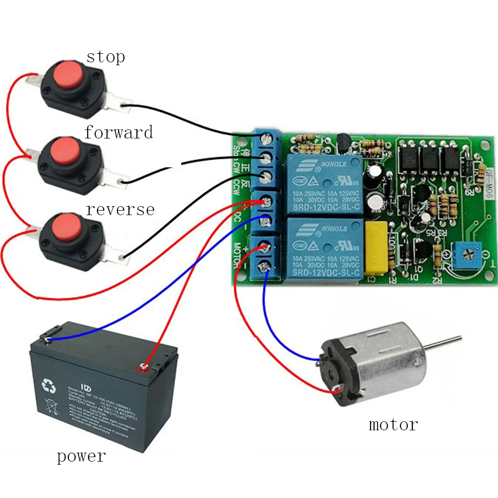 

Motor Drive Module Forward and Reverse 12V/24V DC Drive Board 0-10 Second Range Bridge Drive with Timeout Automatic Stop