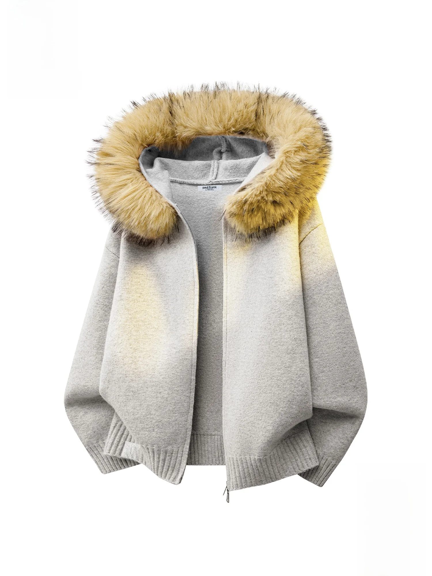 

Мужская зимняя шапка PaulFrank, теплая вязаная верхняя одежда, повседневная, из смесового полиэстера, с длинными рукавами, на молнии, удобная посадка