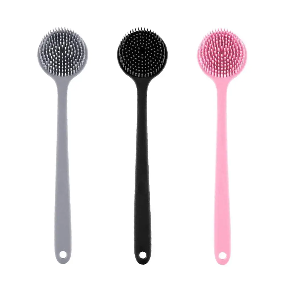 แปรงขัดหลังซิลิโคนนุ่ม 1 ชิ้น สำหรับอาบน้ำ ด้ามยาว ขัดผิว ทำความสะอาดล้ำลึก นวดผิว ขัดผิวอาบน้ำ อุปกรณ์อาบน้ำ