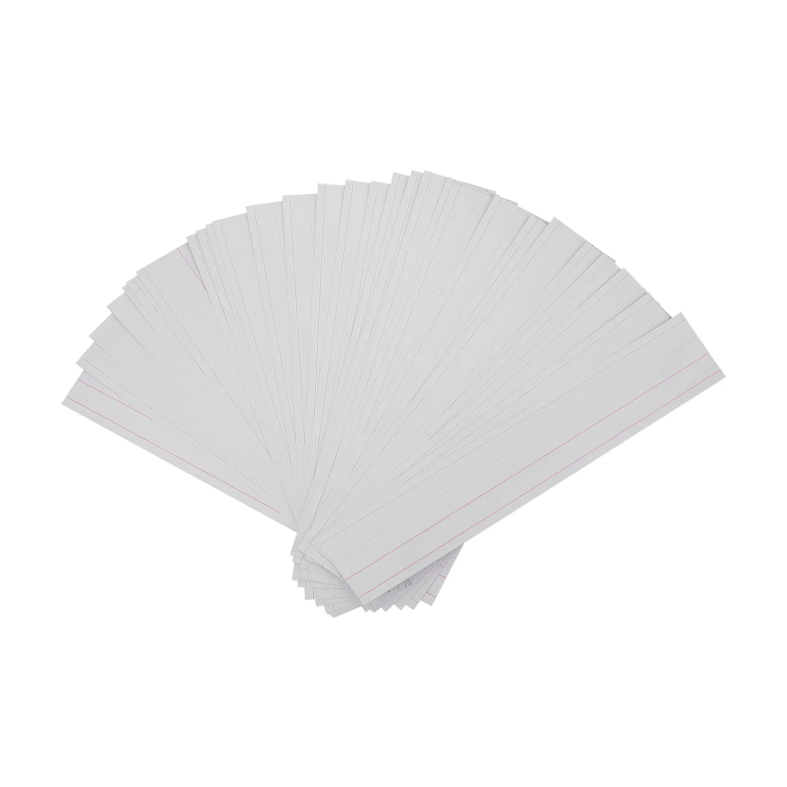 

50Pcs Ruled Sentence Strips for School Dry Erase Word Cards Strip Ideal Classroom Teaching Aids Learning Sentences Strip Set