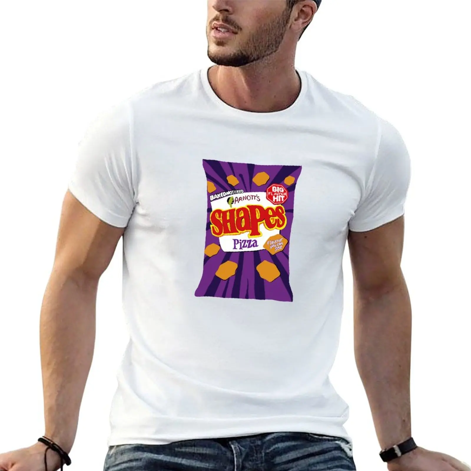 Formas-Camiseta con sabor a Pizza, camiseta gráfica para hombre, camiseta de diseñador para hombre