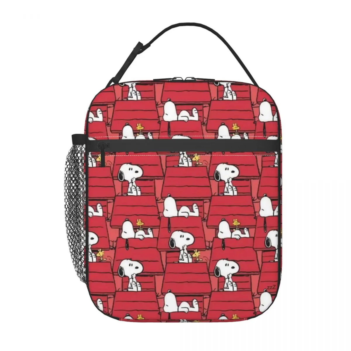 Custom S-Snoopys Pattern Insulated Lunch Bag for Women Waterproof Thermal Cooler Bento Box Office Work School