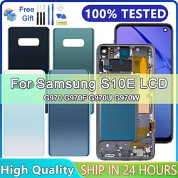 AAA+ z ramką do Samsung S10E G970 G970F/DS G970U SM-G9700 Wyświetlacz LCD z ekranem dotykowym Digitizer S10E Incell Części naprawcze