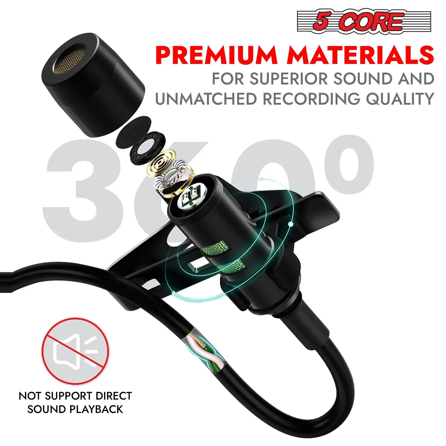 Professional Omnidirectional Lavalier Microphone 3.5mm Clip-On Lapel Mic for Smartphone DSLR Camera PC Interview Video Camcorders Audio Recorder CM Mob 2M view 4