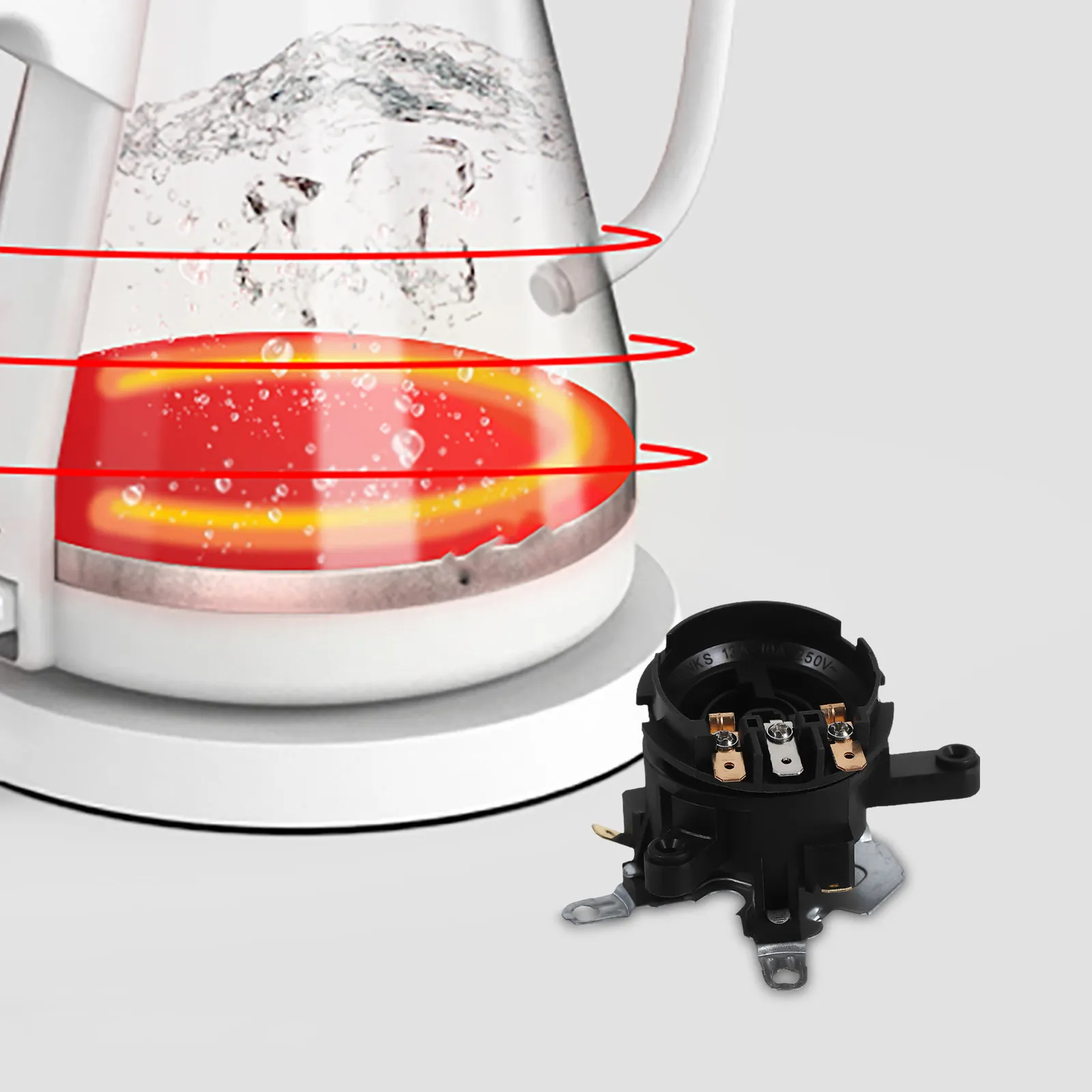 2Pcs Kettle Thermostat Coupler Set with Precision Temperature Control Base Socket for Reliable Safe Quick Heating Electric