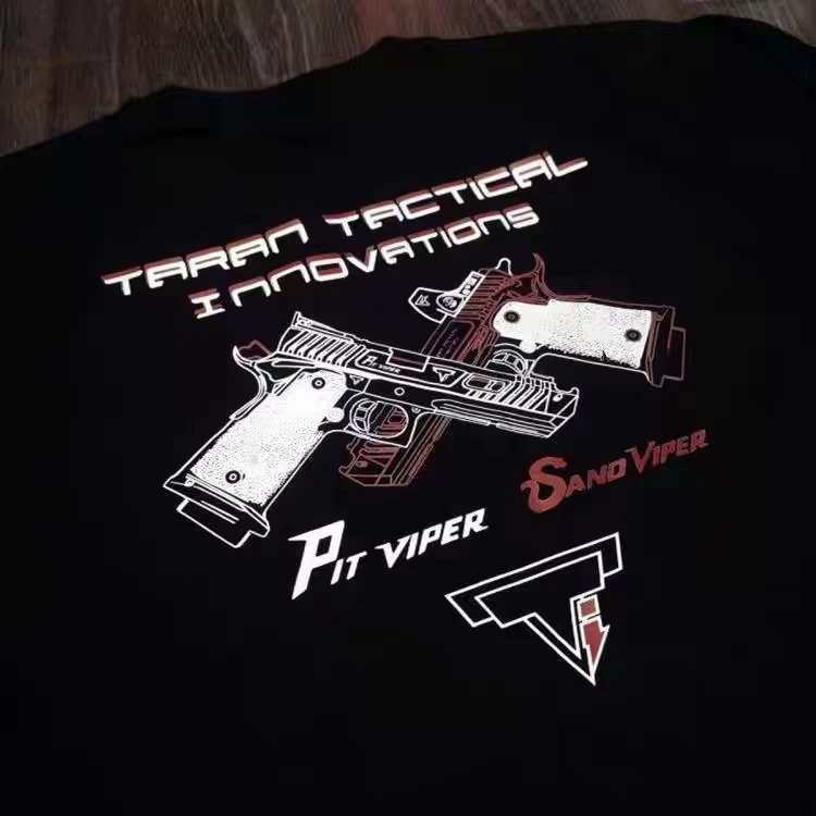 Unisex Graphic T Shirt Taran Tactical Innovations Cross Pit Viper Sand Viper Competition Pistol Print Classic Gun Model