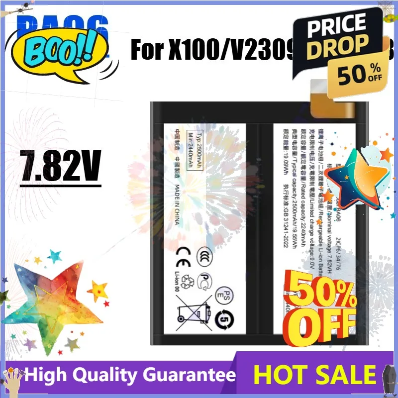 SWZY New for Vivo X100s BA23 V2359A / X100Pro BA15 V2324A/V2309 / X100 BA06 V2309A/V2308 Battery