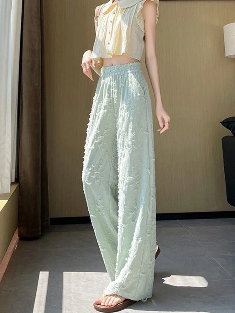 Jmprs هول الشارع الشهير فضفاض بانت المرأة خمر عالية الخصر الهيب هوب بنطلون عادية عالية الجودة الرجعية الإناث الحلو بنطال ذو قصة أرجل واسعة