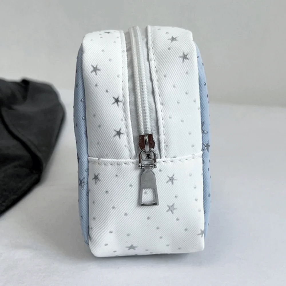 Star Pattern Sanitary Towel Organizer Handheld Contrast Color Shiny Toiletry Bag Large Capacity Lightweight