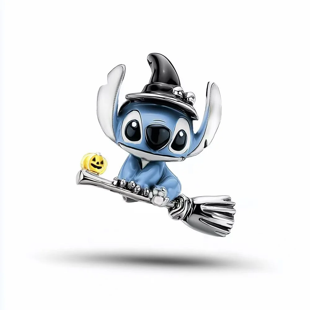 Potdemiel Disney 925 Silber Stitch Charms Anhänger Perlen Passend für 3mm Original Halskette Armband DIY Damen Geburtstagsfeier Edles Geschenk