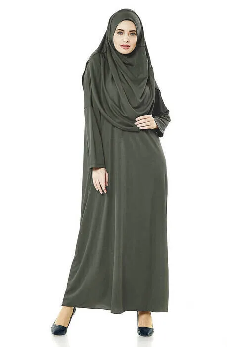 IQRAH One-Piece Prayer Gown-Prayer Rug-Rosary-Worship Set-Khaki