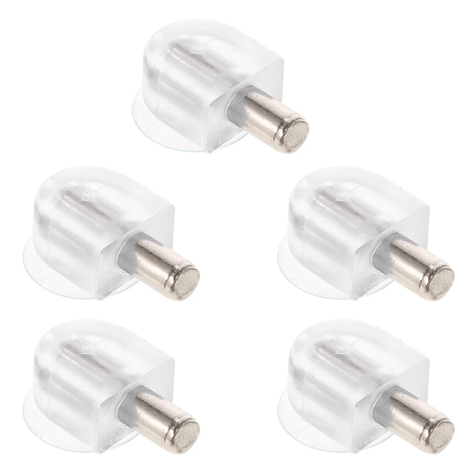 Glass Shelf Support Pegs 50 Pack Heavy Duty Stainless Steel Core PVC Coated Brackets for Cabinets