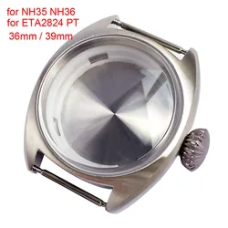 AR Domed Sapphire 200m Waterproof Small 36mm 39mm NH35 Watch Case for NH34 NH36 NH38 NH70 NH72 ETA2824 PT5000 ST2130 Big Crown