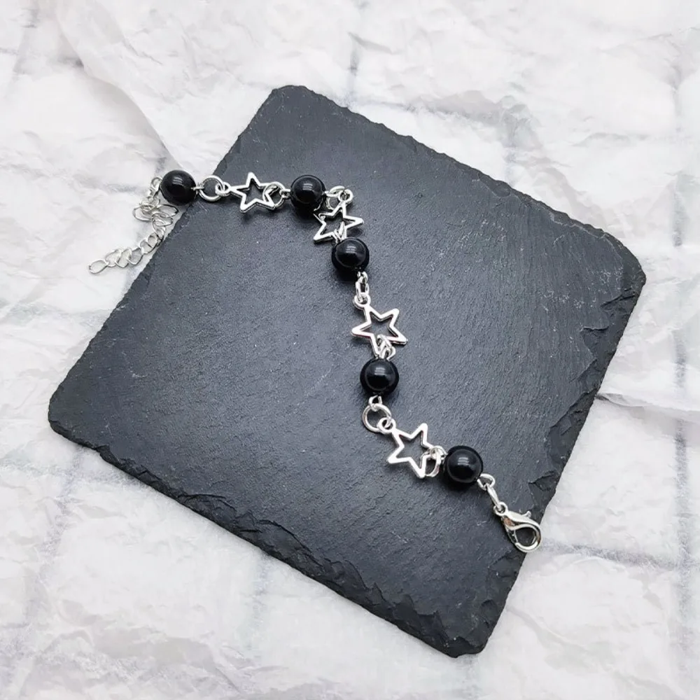 Модный Y2K полый браслет с пятиконечной звездой в стиле панк, браслет со звездой, искусственный браслет в стиле поп-панк