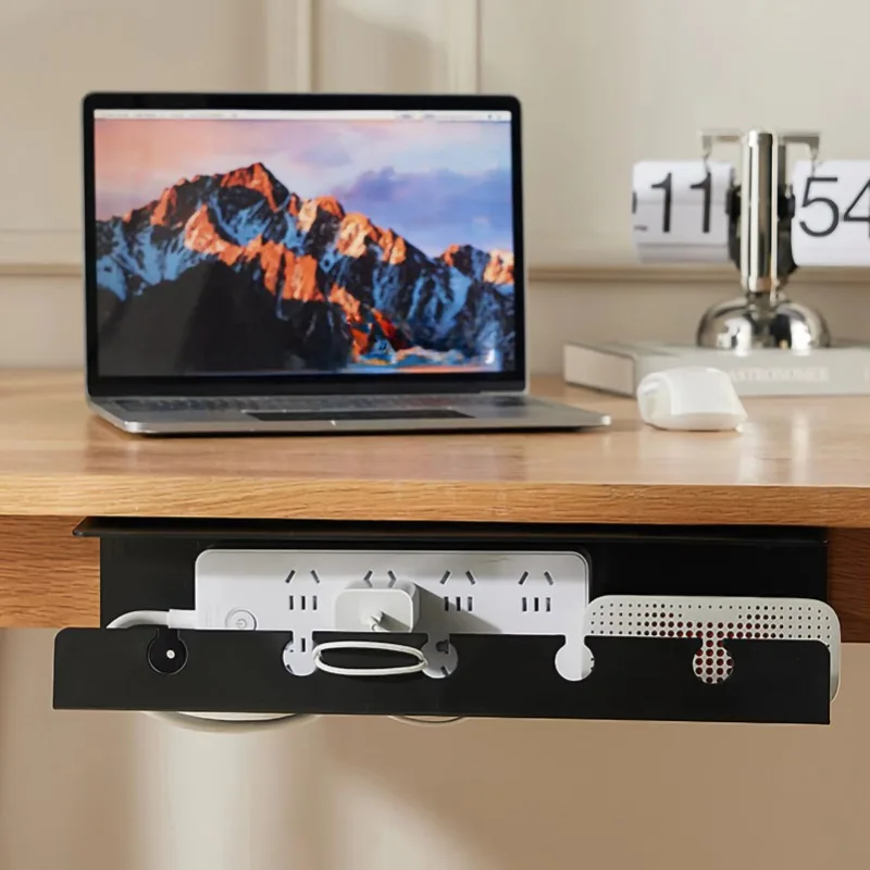 Under-table Wire Management Rack Insert Row Wire Holder Storage Slot Computer Desk Bottom Harness Management Line