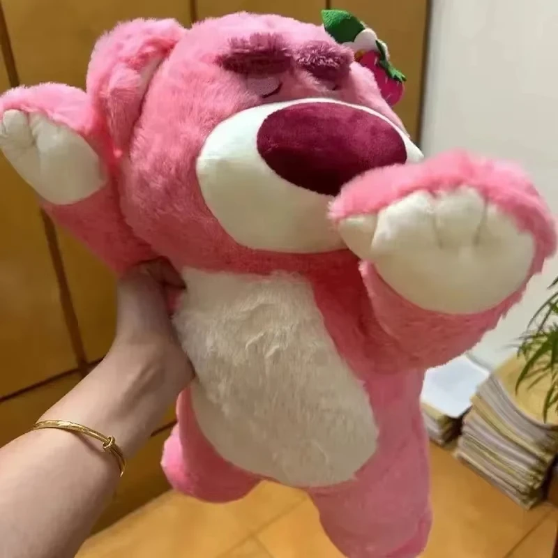 Disney Lotso giocattoli di peluche bambola carino abbraccio orso fragola bambola di peluche ragazze Kawaii Anime orso bambola di pezza per bambini regalo di festival