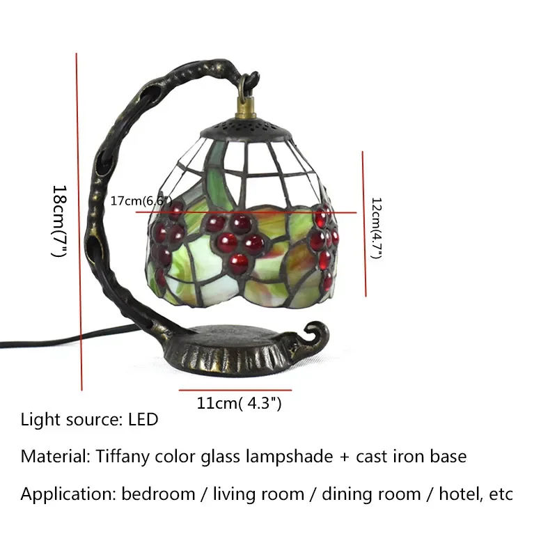 DEBBY Contemporary Table Lamp LED Exquisite Tiffany Glass Desk Light Fashion Decor For Home Study Bedroom Bedside