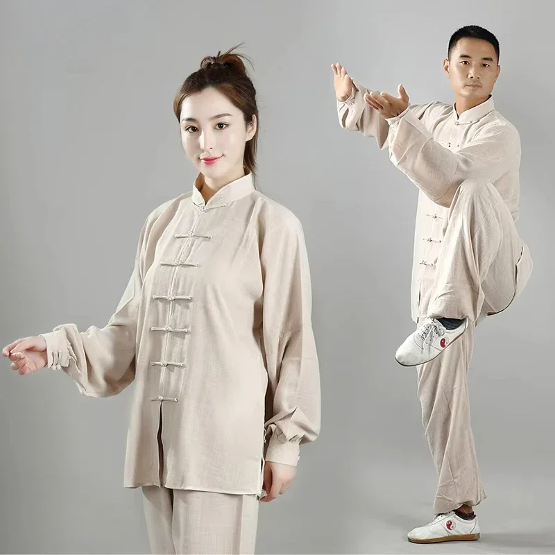 Tai Chi Uniforms Chinese Traditional Clothing Adult Long Sleeve Wushu Kung Fu Morning Exercise Team Taichi Stage Performance