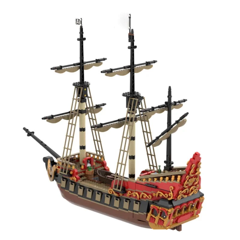 Warship Model Moc Building Blocks Bear Spanish Sailboat Technology Bricks Christmas Assembly Street View Toy Constructrion Gifts - view 4