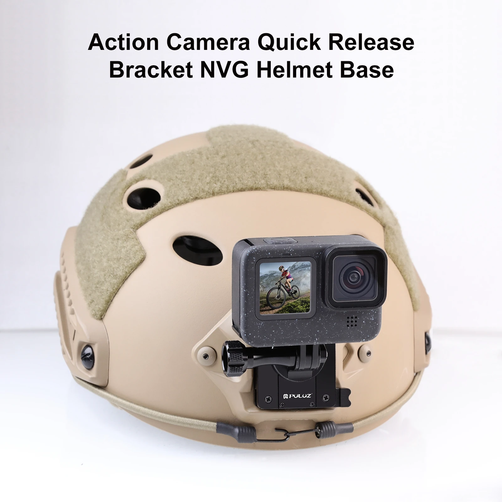 PULUZ Aluminum Quick Release Bracket NVG Helmet Mount for GoPro and Other Action Cameras