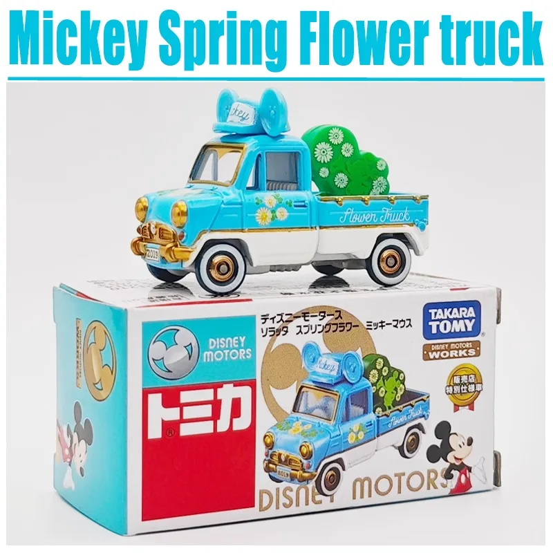 TAKARA TOMY Tomica DISNEY MOTORS Mickey Lentebloem Truck Legering Speelgoedmotorvoertuig Diecast Metaal Model Geschenken