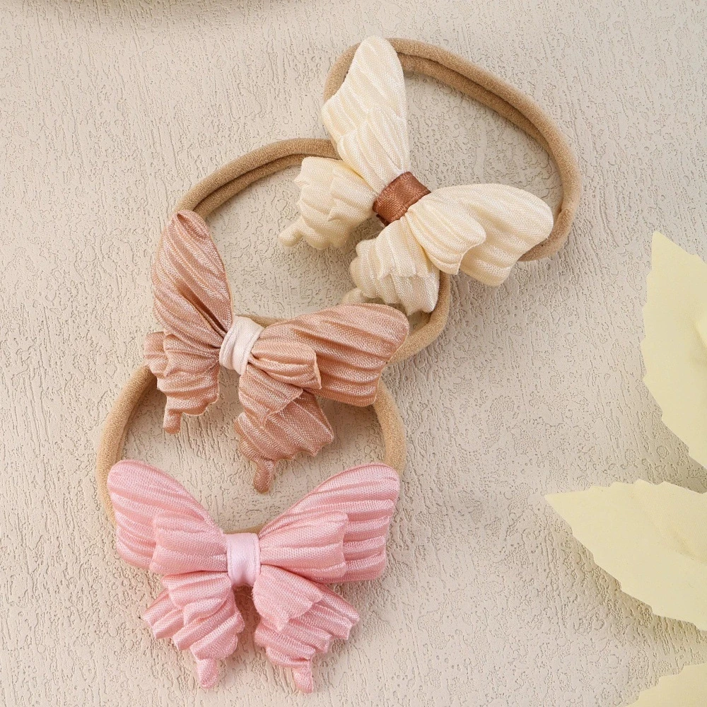 

Повязка на голову с бантиками для маленьких девочек, тюрбан для новорожденных, повязка на голову принцессы с бабочкой, уличная повязка на голову для малышей, детские аксессуары для волос