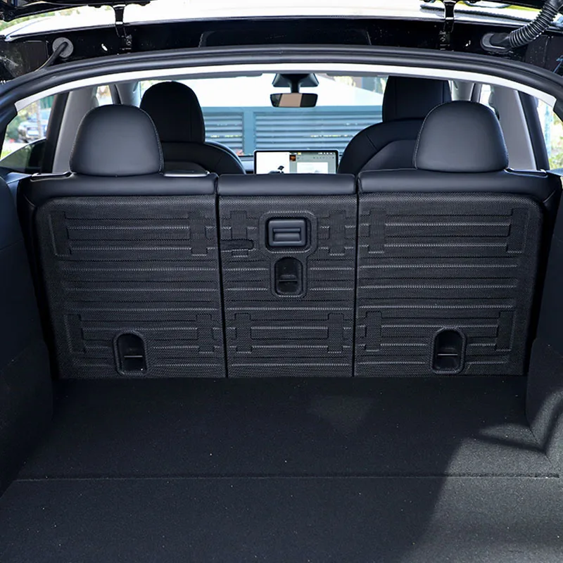 For Tesla Model Y Trunk Mats & SeatBack Protector All-Weather Cargo Liners Seat Back Cover