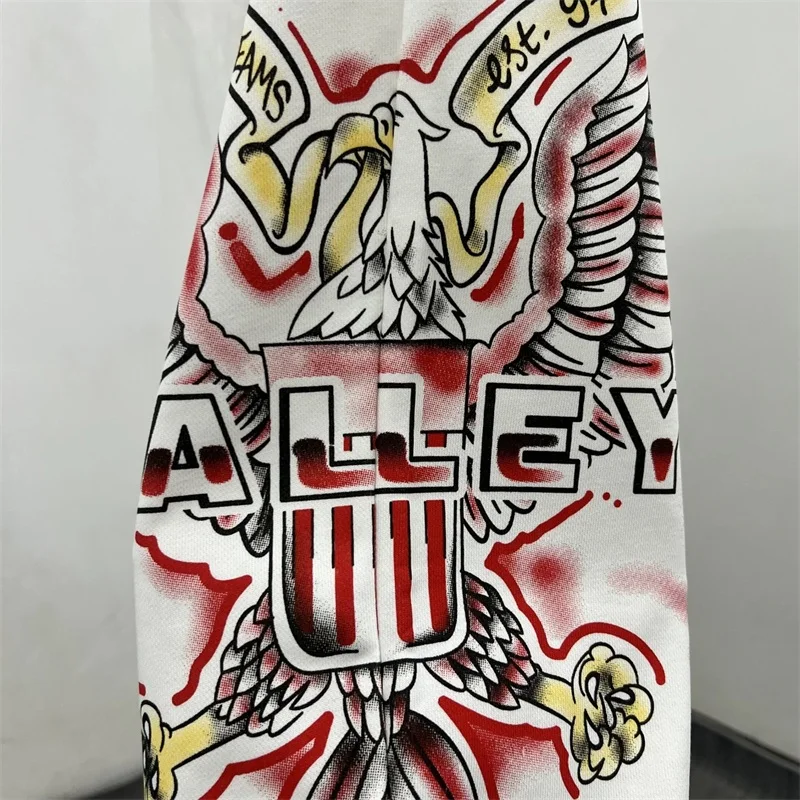 VALLEY Eagle Print Trekkoord Joggingbroek Heren Dames Puur Katoen Oversized Vale Casual Broek