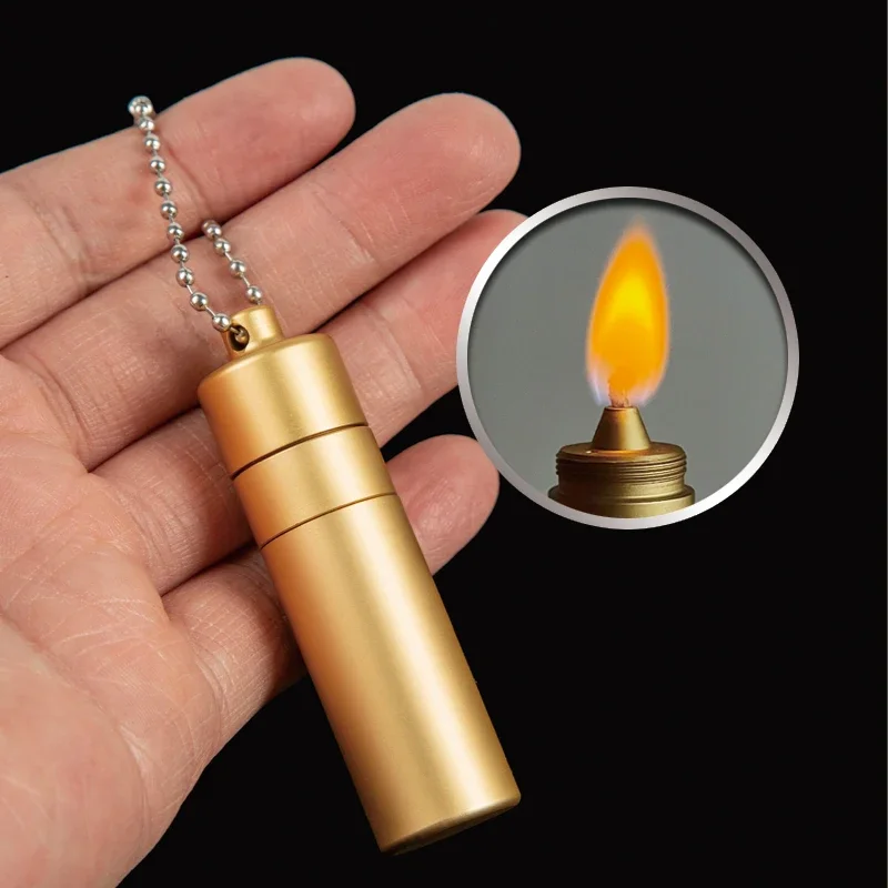 Aluminum alloy explosion-proof alcohol lamp, metal alcohol lamp with wick, mini portable alcohol lamp, pipe, 10ml pack