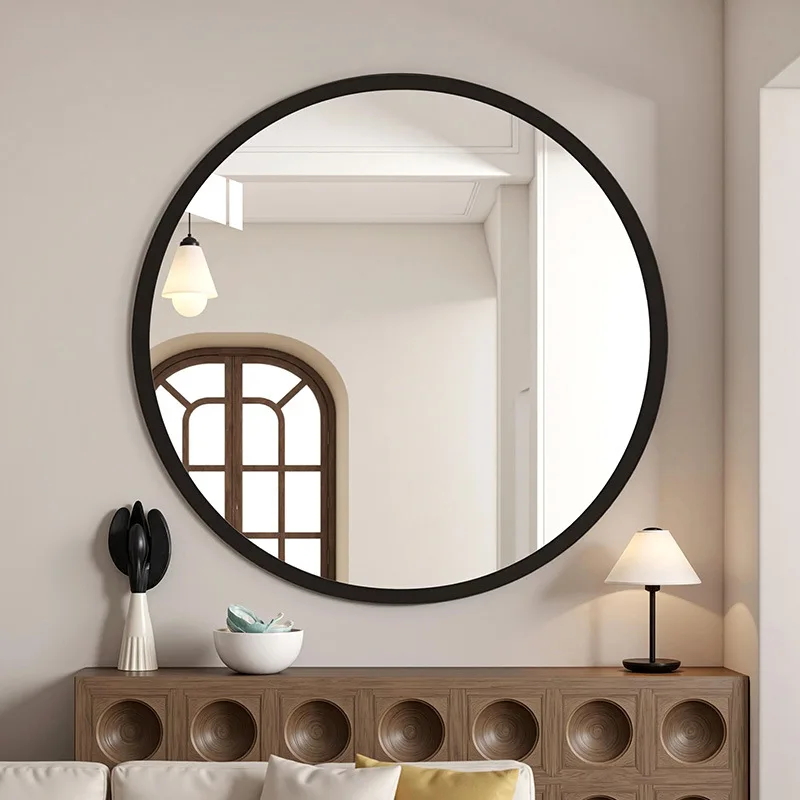 Round Frame Mirror Makeup Accessories Bathroom Funky Creative Lounge Minimalist European Mirror Fashion Spiegel Wand Home Decor