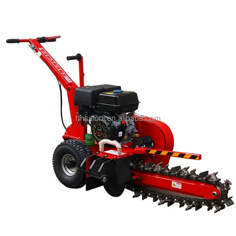 tractor mini double chain trencher/ditching machine portable small trench digging pipe laying trench digger machine